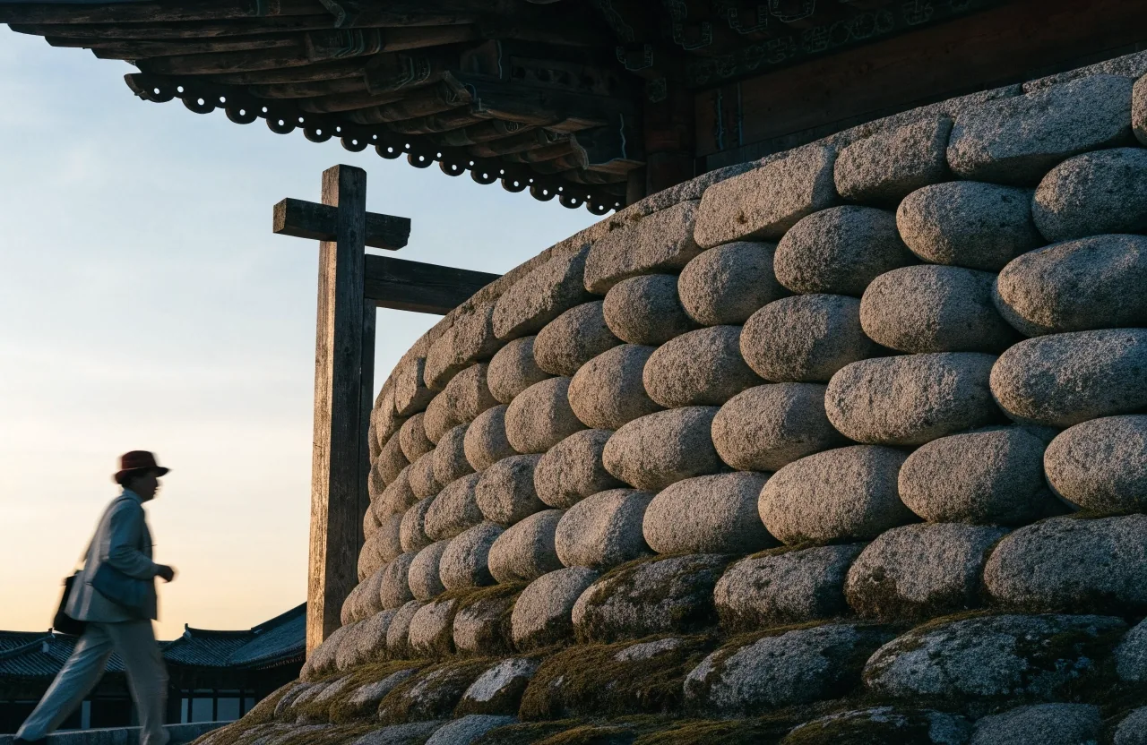 서울 궁궐 stone wall과 문