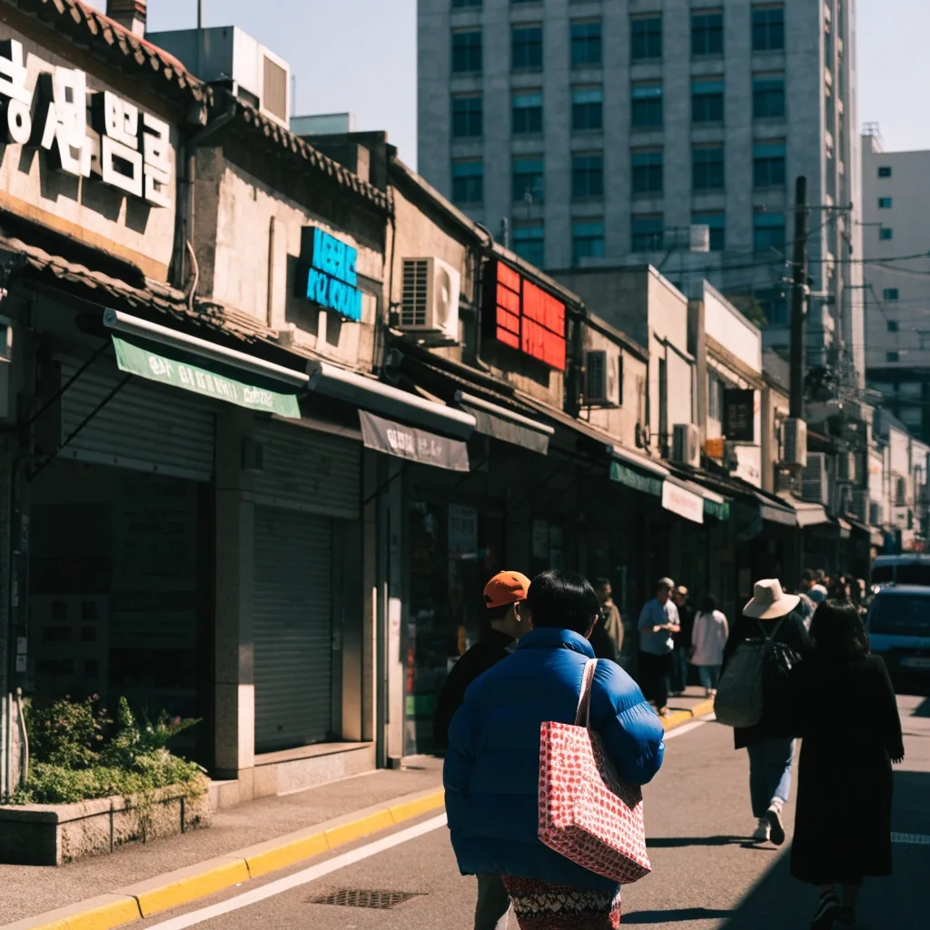 명동 거리 낮 풍경
